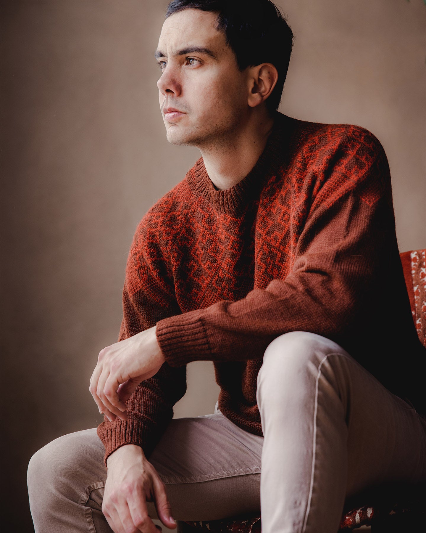 Chompa de hombre - Sweater Canesú Corazón