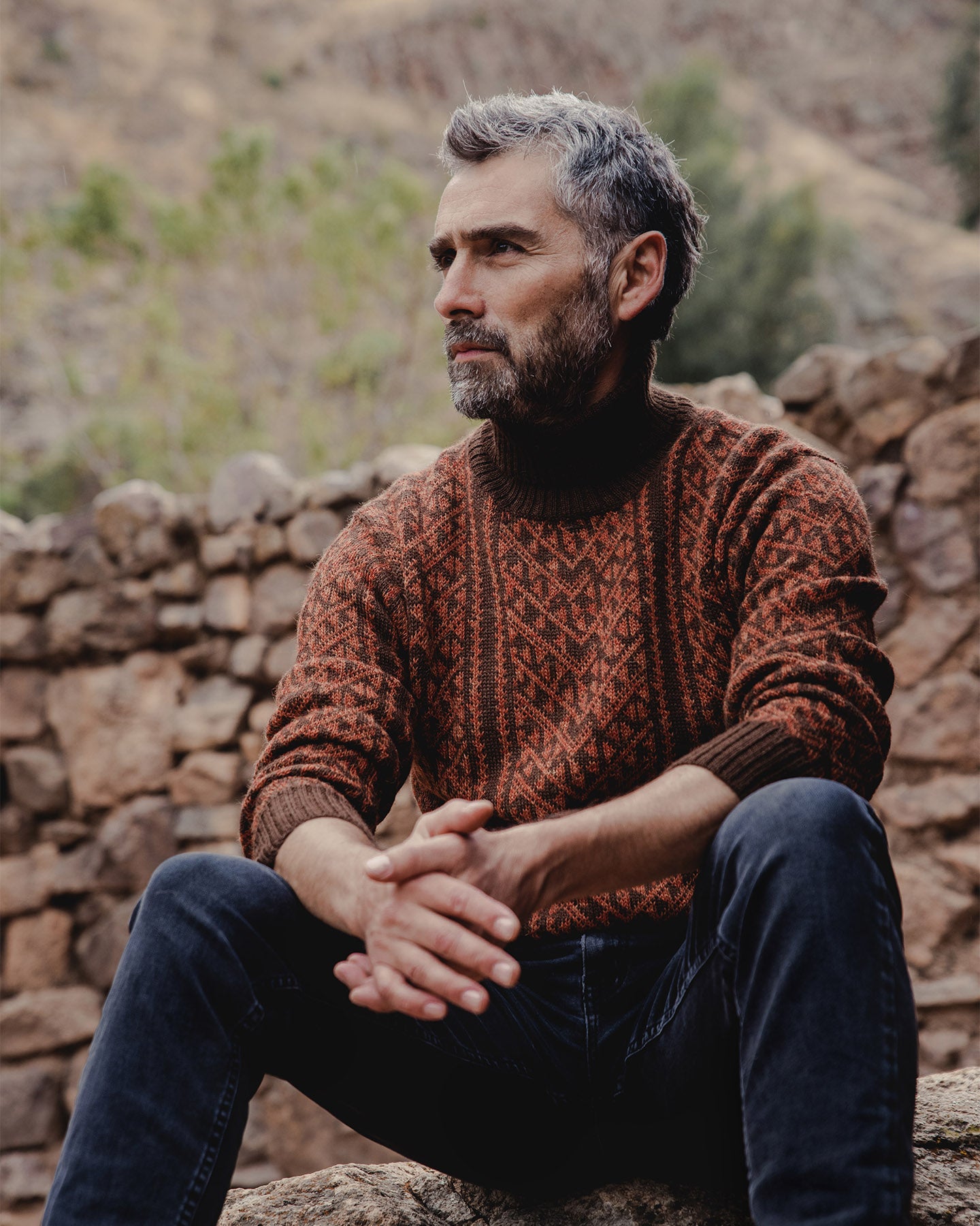 Chompa de hombre - Sweater Rosa Tika