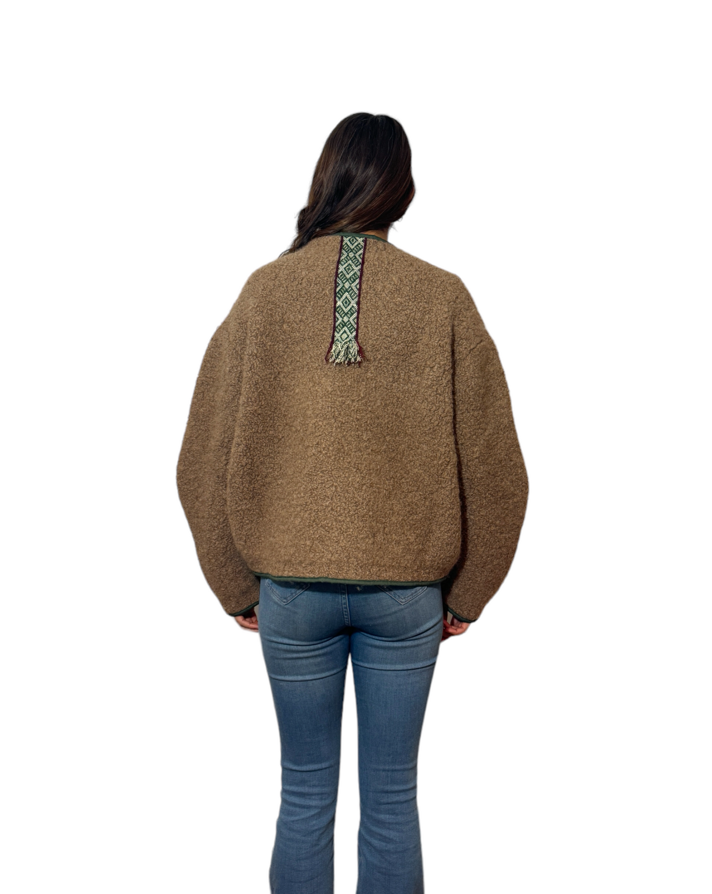 Chaqueta 50% alpaca / 50% oveja - Marrón