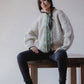 Chaqueta 50% alpaca / 50% oveja - Blanco Perla