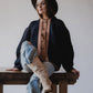Chaqueta 50% alpaca / 50% oveja - Negra