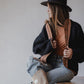 Chaqueta 50% alpaca / 50% oveja - Negra