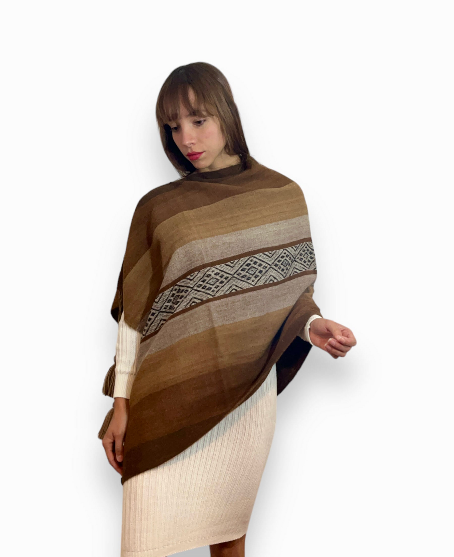 Poncho de alpaca 002