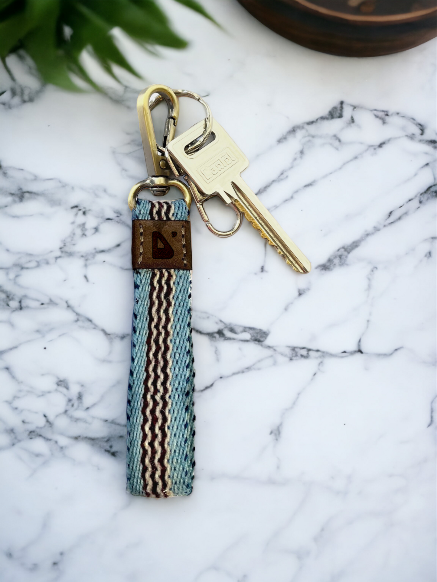 Keychains with leather